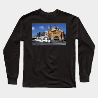 Flinders Street Station and Melbourne tram Long Sleeve T-Shirt